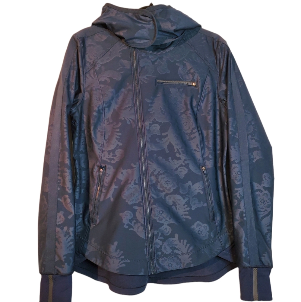 Lululemon athletica Hooded Keep It Up Jacket With Floral detail Size 10